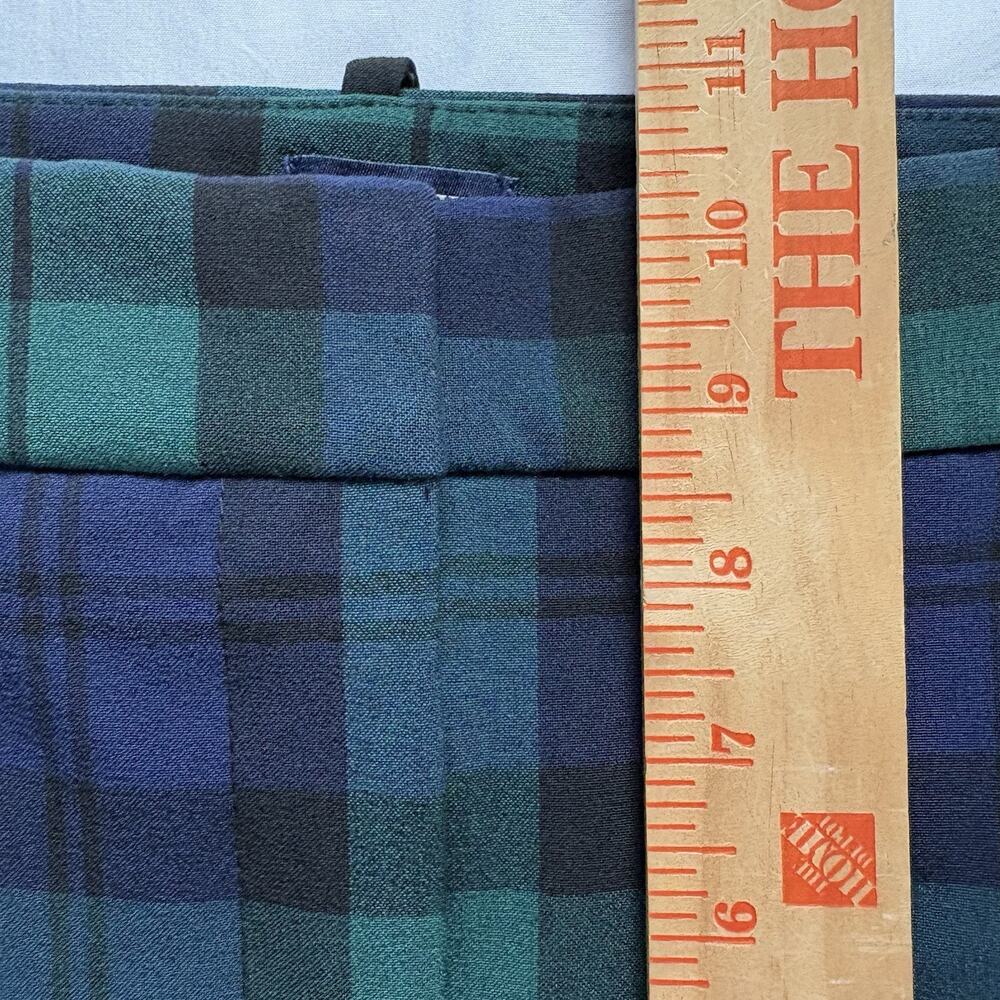 J. Crew Dress Pants Women’s 10 Black Watch Plaid Ruby Full-Length Stretch Tartan - Picture 16 of 16